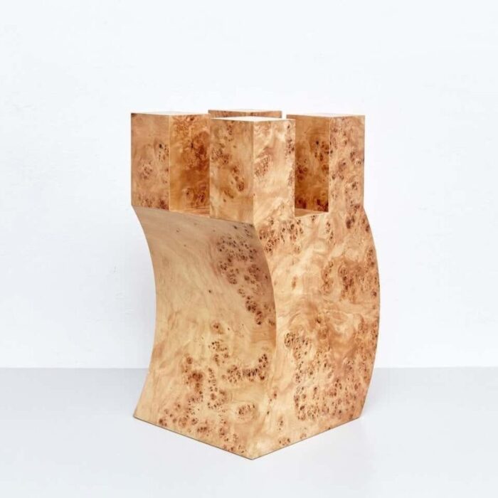 r limited edition vase in wood and murano glass attributed to ettore sottsass 1995 6