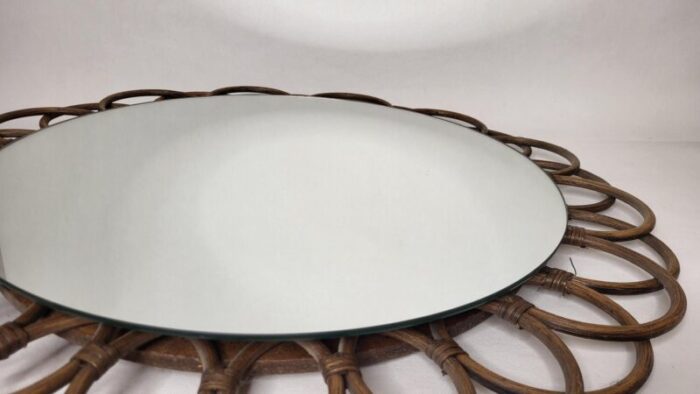 rattan sun mirror 1970s 2