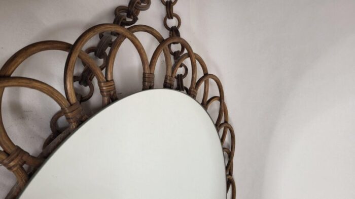 rattan sun mirror 1970s 3