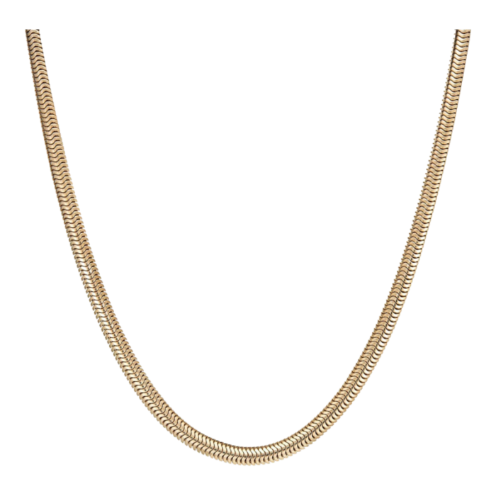 retro vintage snake necklace 10k yellow gold 16 choker length fine jewelry 6206