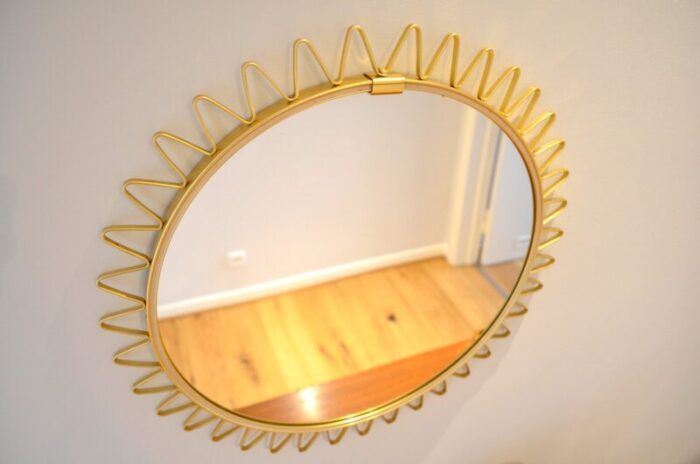 scandinavian sunburst mirror 1950s 3