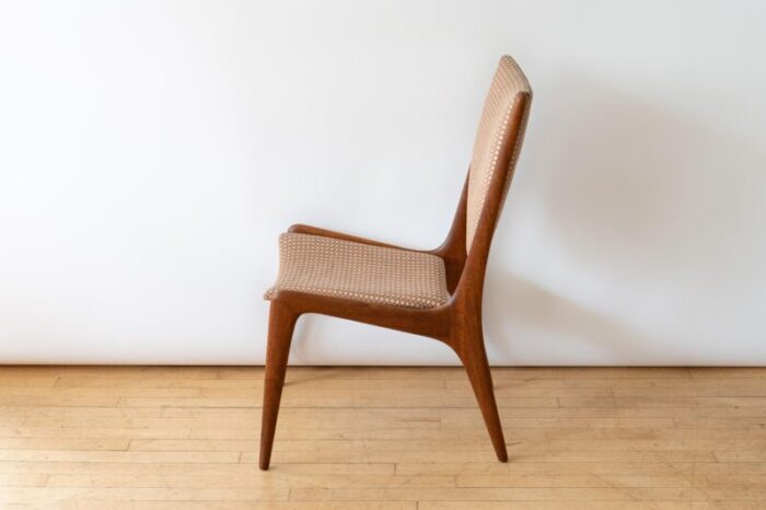 set of 6 vladimir kagan walnut dining chairs circa 1950s 3301