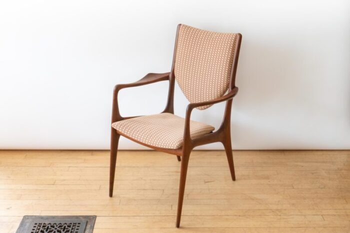 set of 6 vladimir kagan walnut dining chairs circa 1950s 5082