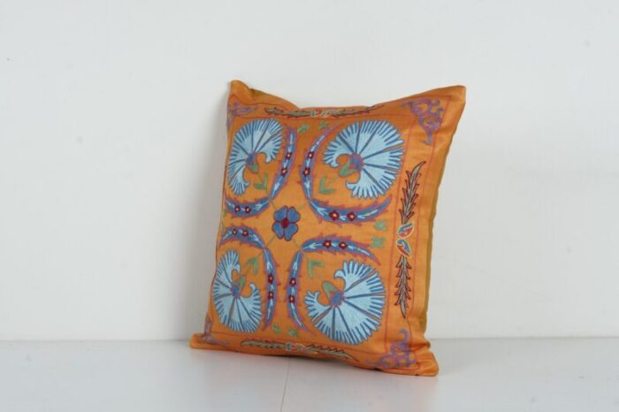 silk suzani handcrafted embroidered cushion cover 2