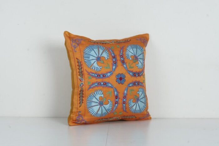 silk suzani handcrafted embroidered cushion cover 3