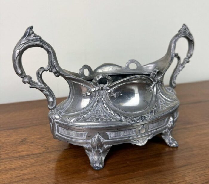 silver plated table planters 1880 set of 2 5