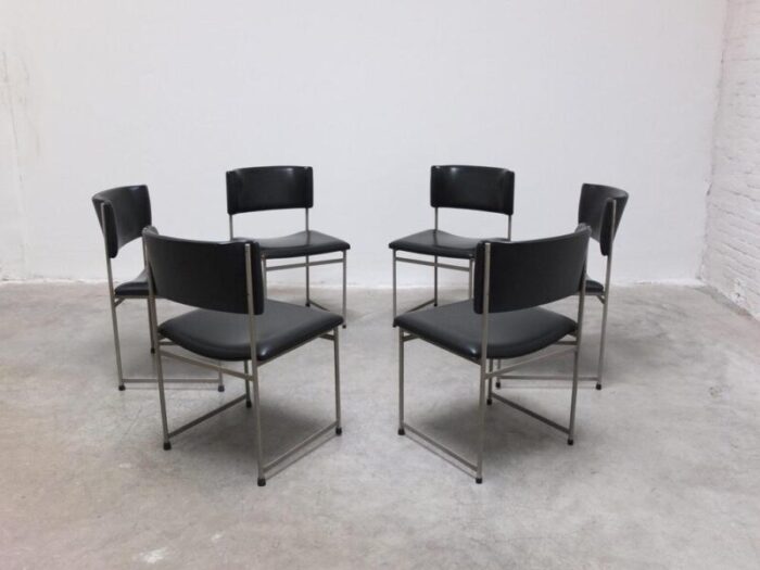 sm08 dining chairs by cees braakman for pastoe 1960s set of 6 9181