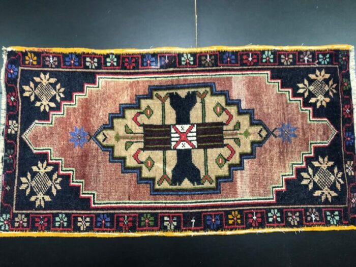 small handmade wool rug 1960s 2 4