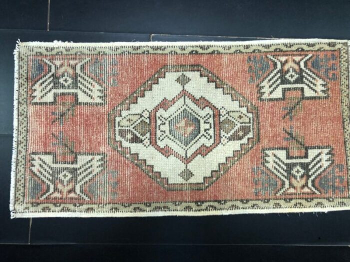 small handmade wool rug 1960s 3 10