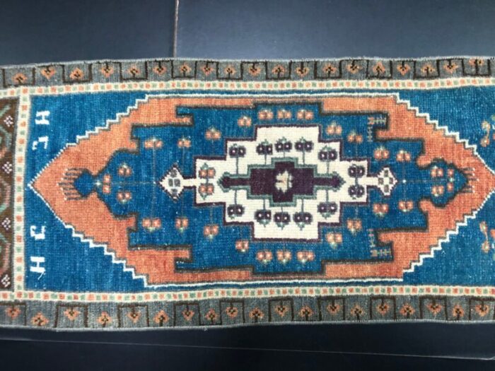 small handmade wool rug 1960s 3 9