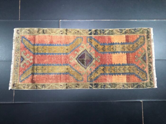 small handmade wool rug 1960s 4 1