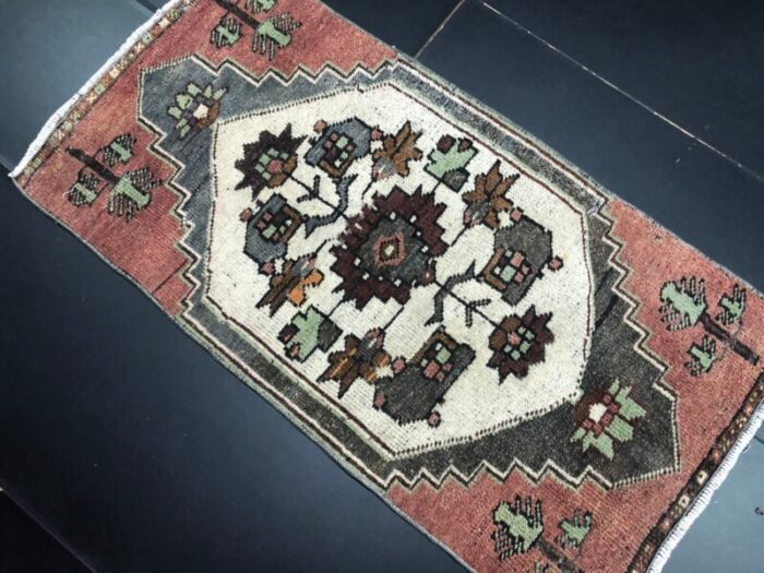 small handmade wool rug 1960s 4 14