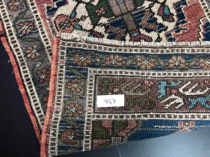 small handmade wool rug 1960s 5 10