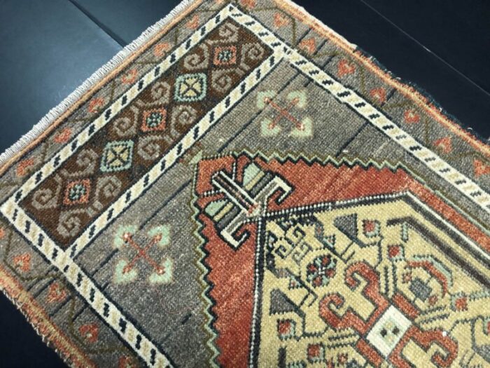 small handmade wool rug 1960s 5 3