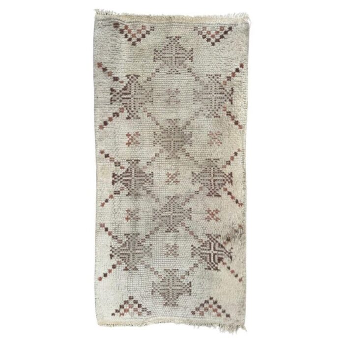 small moroccan distressed tribal rug 1940s 1