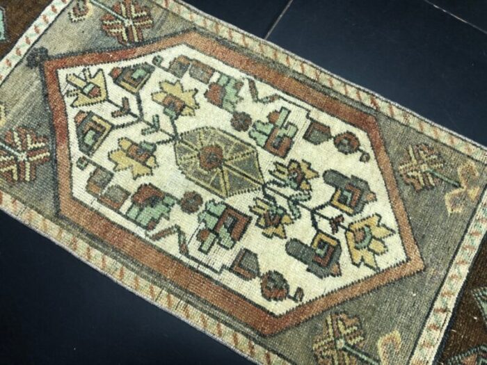 small turkish handmade wool rug 1960s 2 8