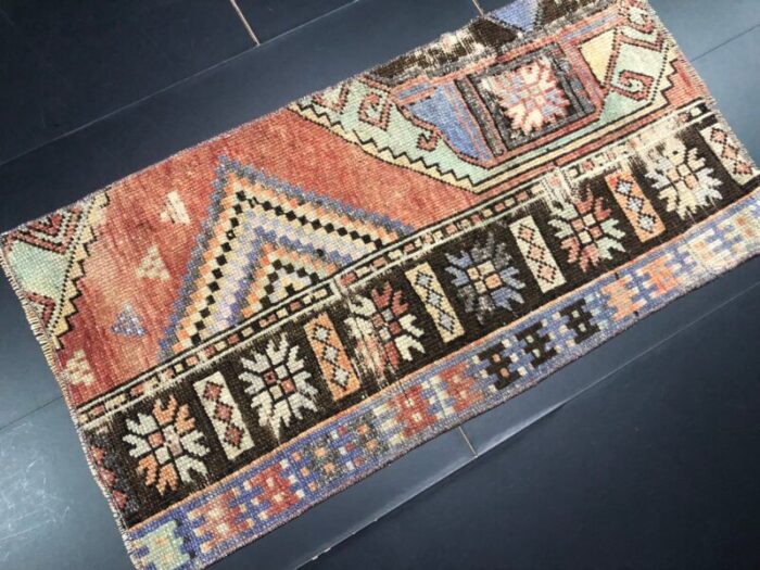 small turkish handmade wool rug 1960s 3 3