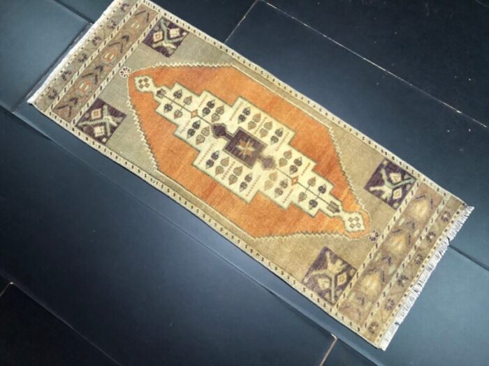 small turkish handmade wool rug 1960s 4 6