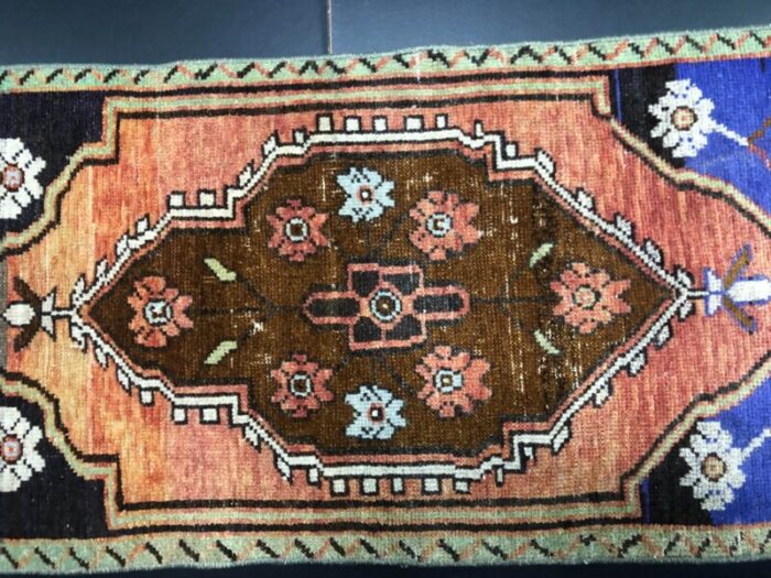 small turkish handmade wool rug 1960s 5 7