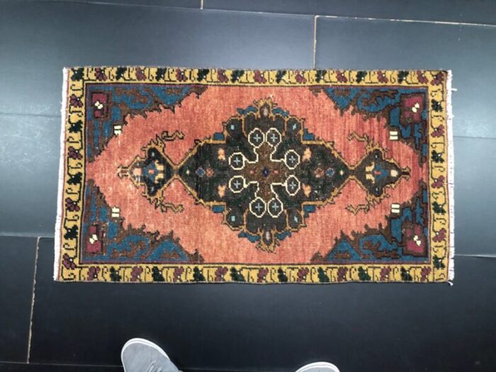 small turkish wool rug 1960s 1 4