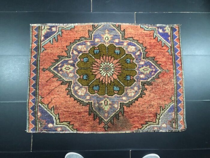 small turkish wool rug 1960s 1