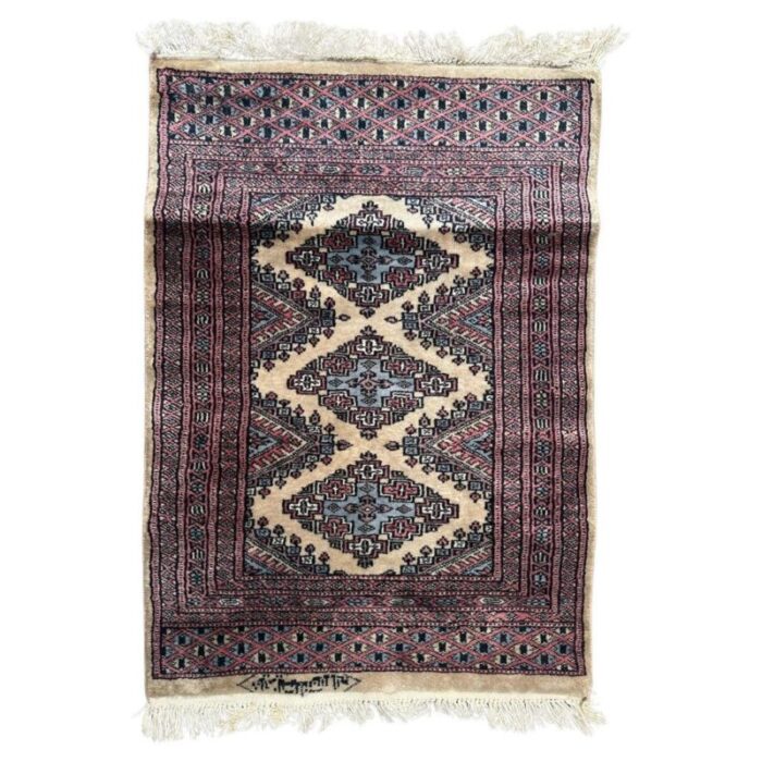 small vintage pakistani rug 1980s 1 2