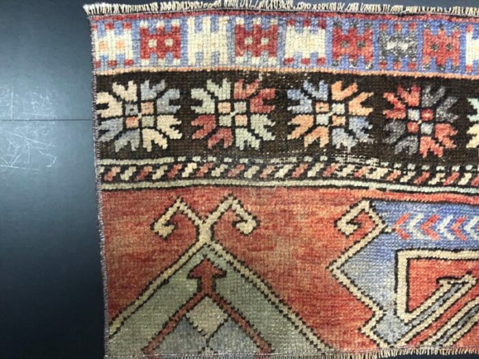 small vintage turkish wool rug 1960s 3 1