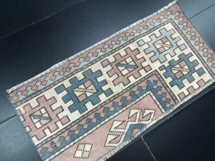 small vintage wool rug 1960s 2 1