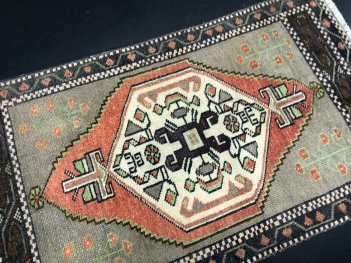 small vintage wool rug 1960s 4