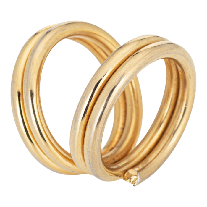 split coil ring vintage 18k yellow gold sz 5 estate fine jewelry stacking band 7298