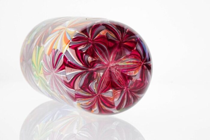 stellato murano glass vase in the style of pollio perelda for fratelli toso 10