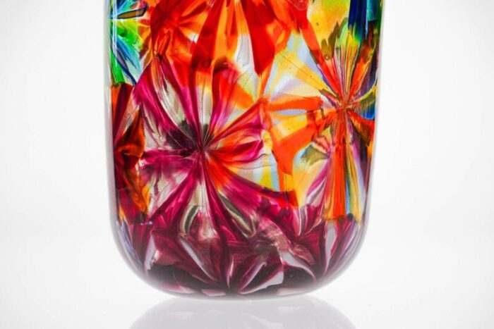 stellato murano glass vase in the style of pollio perelda for fratelli toso 16