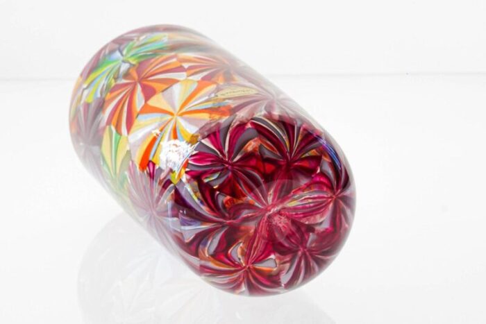 stellato murano glass vase in the style of pollio perelda for fratelli toso 18