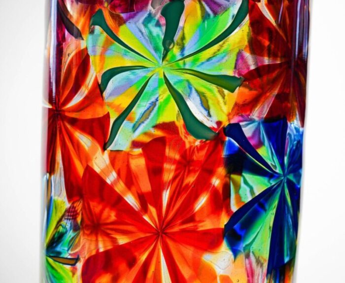 stellato murano glass vase in the style of pollio perelda for fratelli toso 7