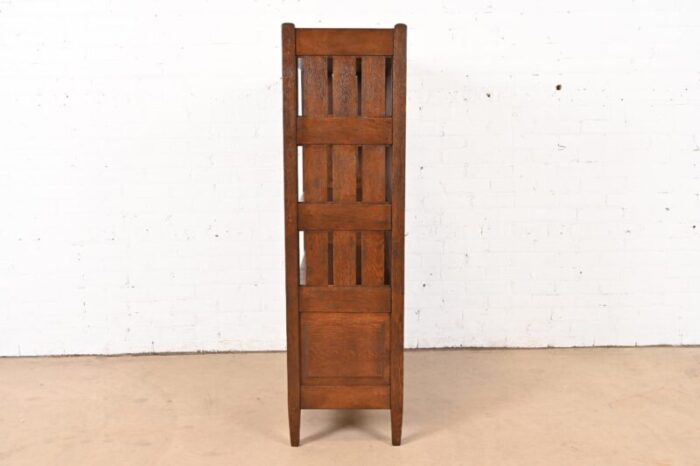 stickley brothers style antique mission oak arts and crafts bookcase newly refinished 4114