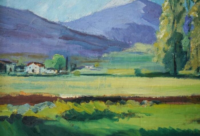 summer landscape oil on canvas framed 0709