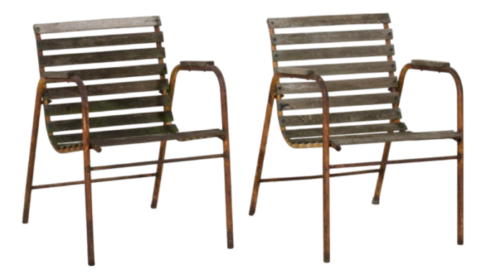 swedish garden chairs 1900 set of 2 8551