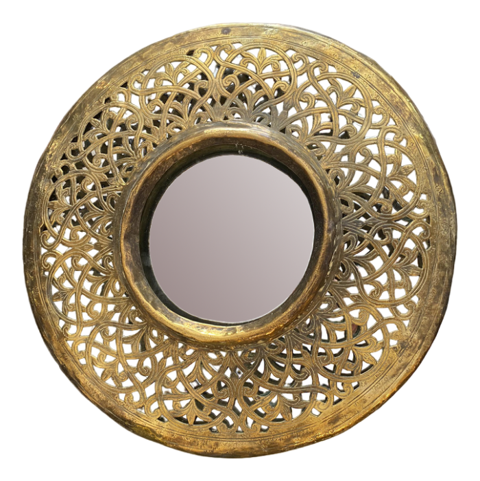 syrian brass frame mirror 2560