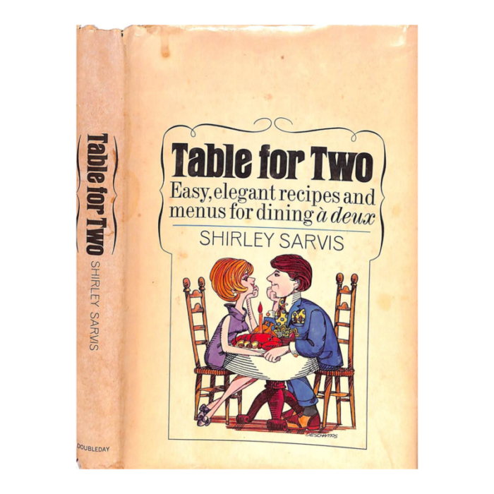 table for two easy elegant recipes and menus for dining a deux 1968 3886