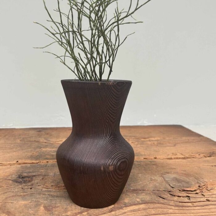 taisho period kiri wooden ikebana flower vase japan 1920s 6