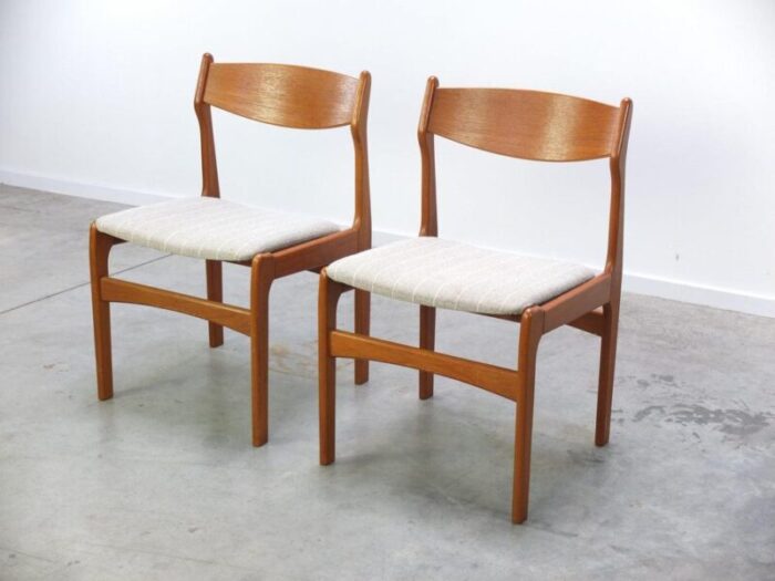 teak dining chairs by erik buch for anderstrup mbelfabrik 1960s set of 2 3204