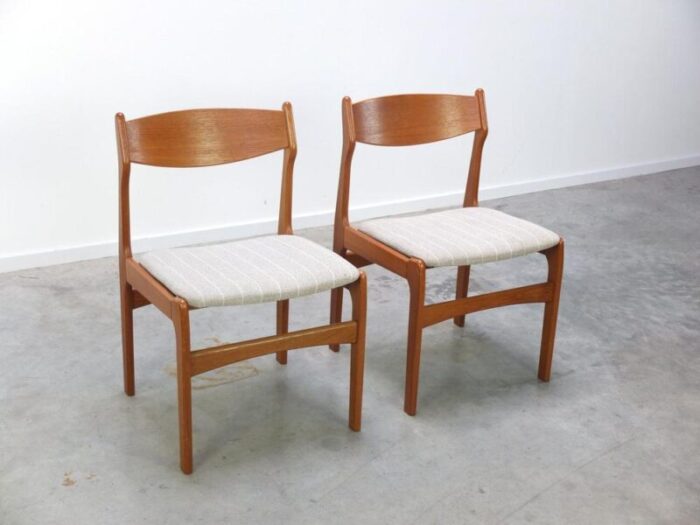 teak dining chairs by erik buch for anderstrup mbelfabrik 1960s set of 2 3213