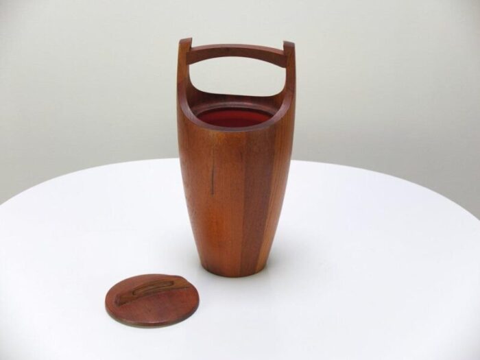 teak ice bucket by jens quistgaard for dansk design 1950s 4695