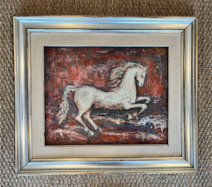 the white stallion signed by artist 4987