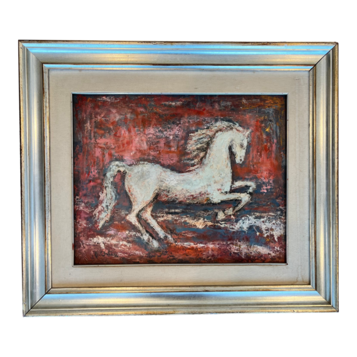 the white stallion signed by artist 7624