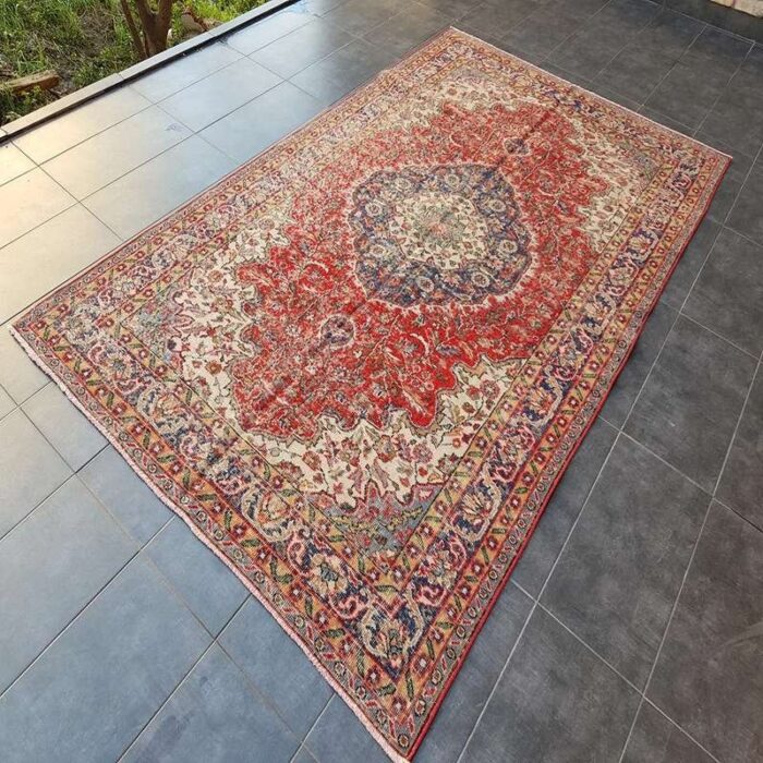 turkish overdyed rug 1960 1