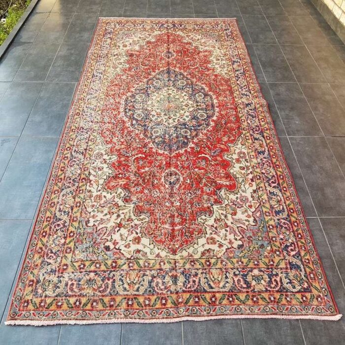 turkish overdyed rug 1960 2