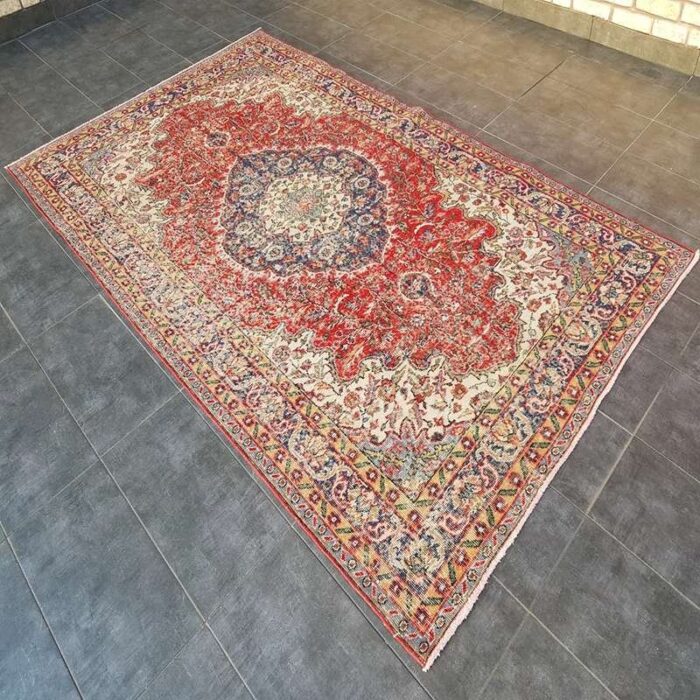 turkish overdyed rug 1960 3