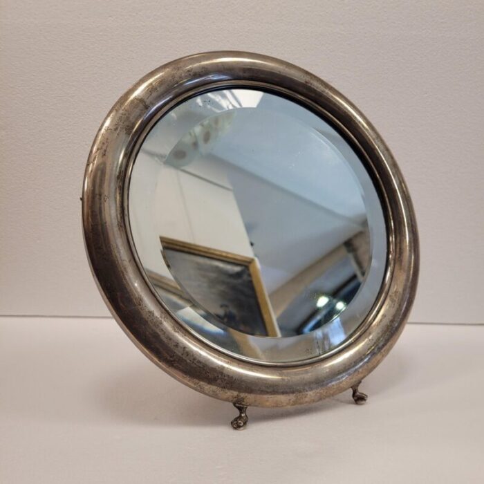 vanity mirror in silver plate france 1930s 11