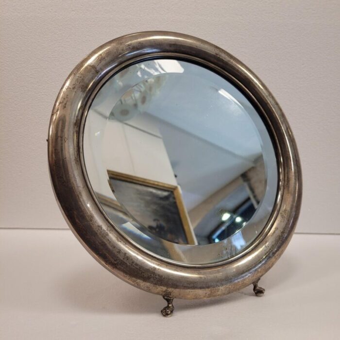 vanity mirror in silver plate france 1930s 7